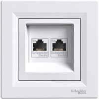 Gniazdo Komputerowe Podwójne Asfora 2x RJ45 Białe