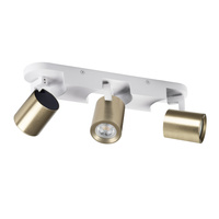 Kinkiet Oprawa Ścienna Sufitowa Regulowana LED GU10 Okrągła Biała Złota Laurin Kanlux