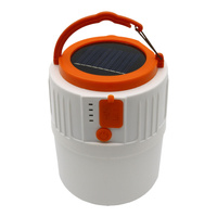 Lampa Solarna LED Kempingowa 3W 400lm 7000K Zimna Biała Pomarańczowy IPX4 z Czujnikiem Zmierzchu Sanico Goldlux