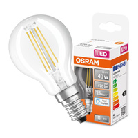 Żarówka LED P45 Kulka E14 4W = 40W 470lm 6500K Zimna 300° Retrofit Filament CLASSIC Osram