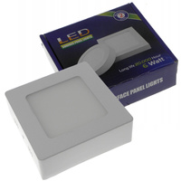 Panel LED Oprawa Sufitowa 6W 480lm 4000K Neutralny Natynkowy Kwadratowy Biały Proma Masterled