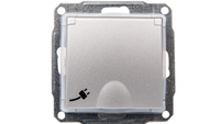 Sedna Gniazdo bryzgoszczelne z/u 16A IP44 aluminium SDN2800360