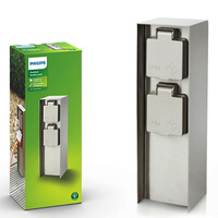 Elektryczny Słupek Ogrodowy 23cm 2x Gniazdko 230V IP44 Rock Philips