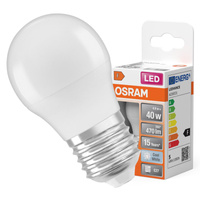 Żarówka LED P45 Kulka E27 4.9W = 40W 470lm 4000K Neutralna 150° STAR CLASSIC Osram