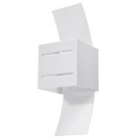 Lampa Ścienna Kinkiet G9 Kwadratowa Biała Nowoczesna Loreto Sollux