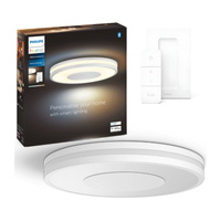 Lampa Sufitowa Plafon LED BEING Biały 22,5W CCT PHILIPS HUE Bluetooth Zigbee + Przełącznik Dimmer Switch