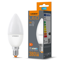 Żarówka LED E14 C37 Świeczka 4W = 33W 380lm 3000K Ciepła 220° Videx
