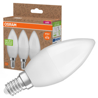 3x Żarówka LED B37 Świeczka E14 4.9W = 40W 470lm 2700K Ciepła 220° PCR LAMPS Osram