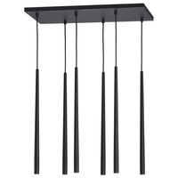 Lampa Sufitowa Wisząca PIANO BLACK Żyrandol Sople Czarna Nowoczesna 6xG9 6412 TK Lighting