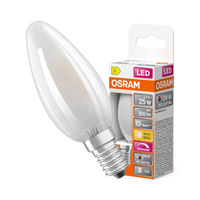 Żarówka LED B35 Świeczka E14 2.2W = 25W 300lm 2700K Ciepła CRI90 300° Filament Ściemnialna SUPERSTAR PLUS CLASSIC Osram