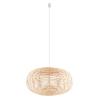 Lampa Sufitowa Wisząca E27 Biała Skandynawska RATTAN L 11155 Nowodvorski