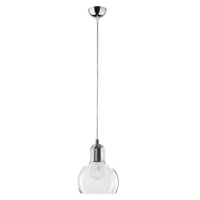 Lampa Sufitowa Wisząca MANGO Zwis Srebrna Szklana Klasyczna E27 600 TK Lighting