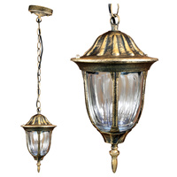 LAMPA OGRODOWA wisząca FLORENCJA 1xE27 IP43 GOLDLUX (Polux) PATYNA