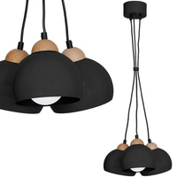 Lampa Wisząca Sufitowa DAMA Czarna 3xE27 Milagro