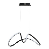 Lampa Wisząca Sufitowa TESORO Czarna 48W LED Milagro