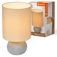 Lampa Stołowa Oprawa Biurkowa Stojąca Dekoracyjna E27 Beżowy Szary USB-C Decor Ledvance