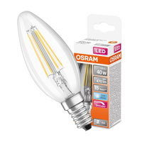 Żarówka LED B35 Świeczka E14 4.8W = 40W 470lm 4000K Neutralna 300° Ściemnialna Retrofit Filament CLASSIC Osram