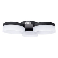 Lampa sufitowa RING trzy okręgi czarny 36W LED IP20 Metal i akryl styl nowoczesny Milagro