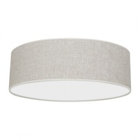 Plafon LED Lampa Sufitowa LINO Biała Lniana 3xE27 Okrągła 60cm Milagro