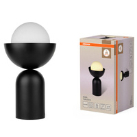 Lampa Stołowa Dekoracyjna Oprawa Oświetleniowa E14 Czarna Decor Bowl Table Osram