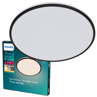 Lampa Sufitowa Plafon LED 22W 2300lm 2700K SceneSwitch Czarna Ozziet Philips