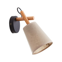 Lampa Ścienna Kinkiet VAIO NATURE Abażur Beżowo-Czarna Klasyczna E27 573 TK Lighting