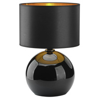 Lampa Stołowa Biurkowa Nocna PALLA BLACK/GOLD Abażur Czarno-Złota Nowoczesna E27 5081 TK Lighting