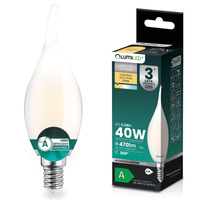 Żarówka LED E14 Świeczka BA35 2,2W 470lm = 40W 2700K Ciepła 360° Filament KLASA A LUMILED