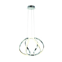 Lampa wisząca GLOBE 50W LED Nowoczesna Oryginalny Styl Chrom ML3808 Metal + Tworzywo Sztuczne