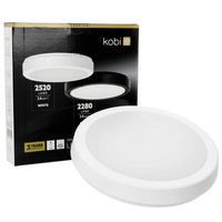 Plafon LED Łazienkowy Sufitowy Natynkowy 24W 2520lm 4000K 120° Biały IP65 Nairos Kobi