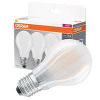 3x Żarówka LED A60 E27 7.5W = 75W 1055lm 4000K Neutralna 300° BASE Osram