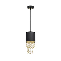 Lampa wisząca ALMERIA 1xE27 Elegancka Sznury Korali MLP6439 Milagro Metal + Tworzywo sztuczne+ Tkanina