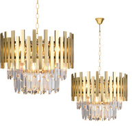 Lampa Wisząca Sufitowa Żyrandol ASPEN Złota 6xE14 Milagro