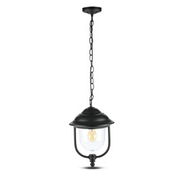 Lampa Ogrodowa Wisząca E27 Na łańcuchu Czarny mat VT-850 V-TAC