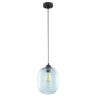 Lampa Sufitowa Wisząca ELIO Zwis Czarno-Niebieska Szklana Nowoczesna E27 3182 TK Lighting