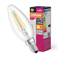 Żarówka LED B35 Świeczka E14 4W = 40W 470lm 2700K Ciepła 300° VALUE CLASSIC Osram