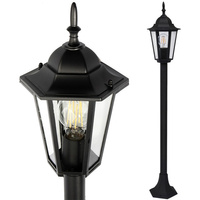 Lampa Ogrodowa Stojąca Latarnia Zewnętrzny 1xE27 Słupek 96cm Grafit