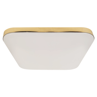 Plafon LED Lampa Sufitowa Natynkowa Złoty kwadratowy Nemo 17W 33 cm 4000K IP44 Milagro