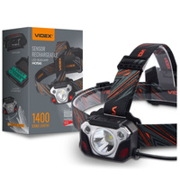 Latarka Czołowa Akumulatorowa LED 20W 1400lm Czujnik Ruchu USB- C Powerbank 5 Trybów Pracy Wodoszczelna IP65 Videx