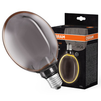 Żarówka LED Dekoracyjna G130 Kula E27 4W = 12W 110lm 1800K Ciepła 330° Dymiona Filament Ściemnialna Vintage 1906 Osram
