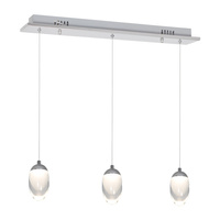 Lampa wisząca OVO 15W (3x5W) LED Transparent Minimal Kula ML428 Milagro Metal + Akryl