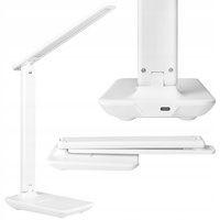 Lampka Biurkowa Stołowa Regulowana LED 5W 400lm 3000-4000-6500K CCT Akumulatorowa Szkolna Nocna Ściemnialna Włącznik On/Off Biała Kivo Masterled