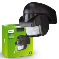 Czujnik Ruchu i Zmierzchu PIR IP44 Czarny Virginia Philips