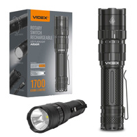 Latarka Ręczna Akumulatorowa LED 20W 1700lm 5 Trybów Pracy USB-C Wodoszczelna IP68 Videx