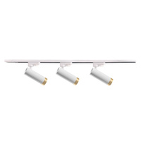 Zestaw Szynowy Szynoprzewód Szyna Listwa 1-Fazowa + 3x Reflektor GU10 Biała FADO Sanico Goldlux