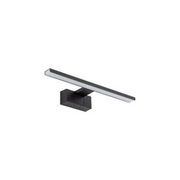 Kinkiet Ścienny Lampa Natynkowa LED 8W 600lm 4000K Neutralna Czarna Wodoodporna Łazienkowa IP44 Nowoczesna CEZANNE LED S 10676 Nowodvorski