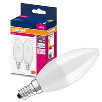 2x Żarówka LED B39 Świeczka E14 7.5W = 60W 806lm 6500K Zimna 200° VALUE CLASSIC Osram