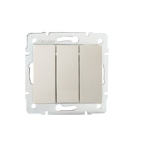 Łącznik Zwierny Potrójny 10A Kwadratowy Beżowy LOGI Kanlux