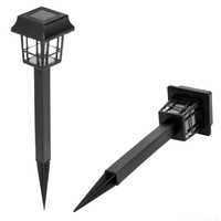 Lampa Solarna Ogrodowa Słupek Zewnętrzny Stojący LED 6500K Zimna IP44 Czarny Fusion Kobi