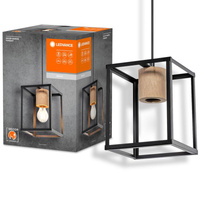 Lampa Sufitowa Wisząca E27 Zwis Czarny Dekoracyjna Decor Ledvance